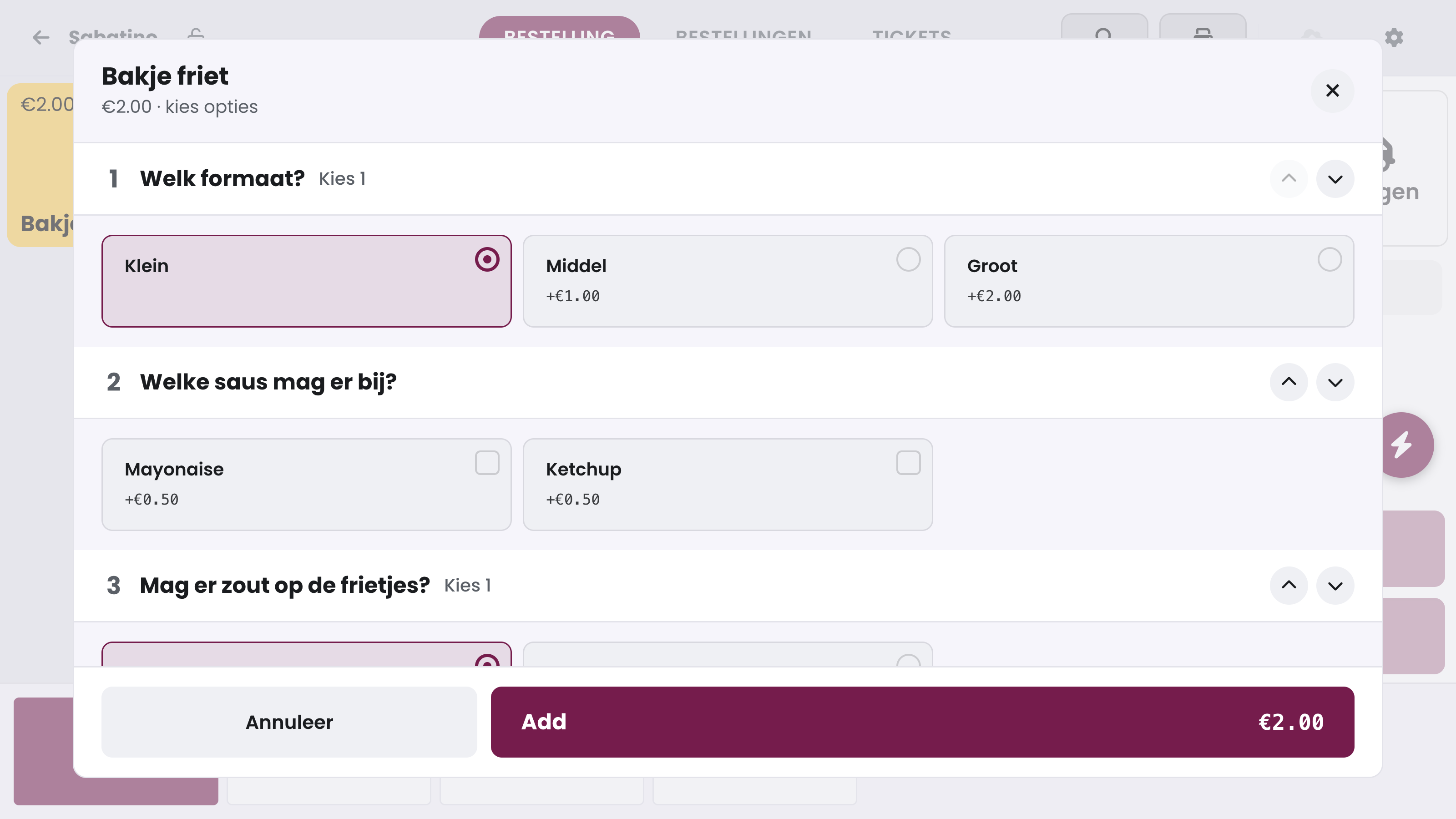 Voorbeeld op Unipos PLUS