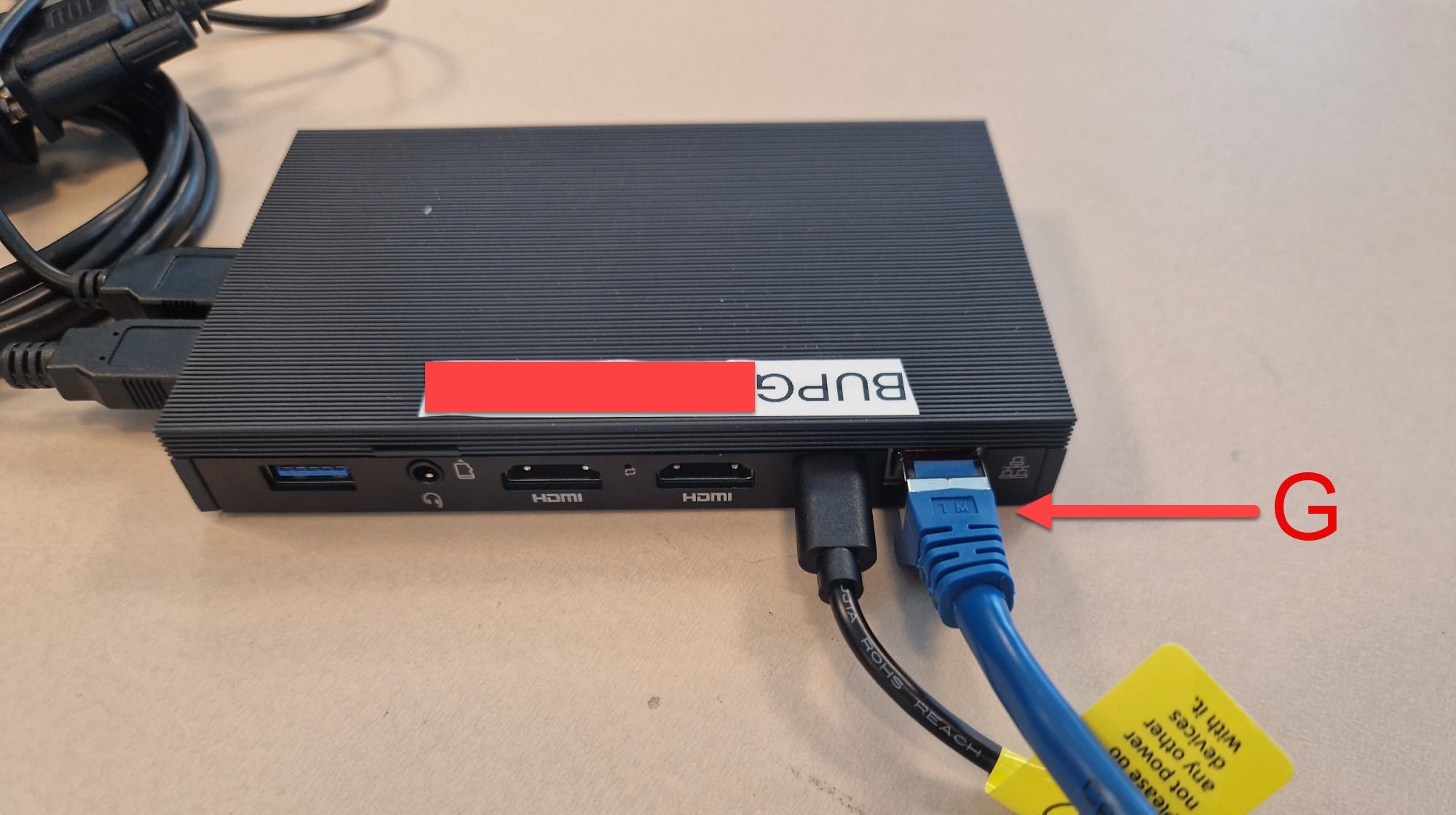 Network cable in the mini computer